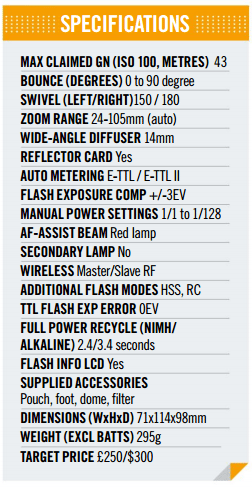 CANON Speedlite 430EX lll-RT Specs