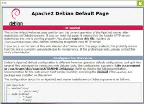 default Apache landing page