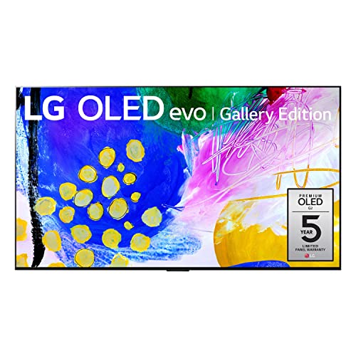 LG 65-Inch Class OLED evo Gallery Edition G2 Series Alexa Built-in 4K Smart TV, 120Hz Refresh Rate, AI-Powered 4K, Dolby Vision IQ and Dolby Atmos, WiSA Ready, Cloud Gaming (OLED65G2PUA, 2022)