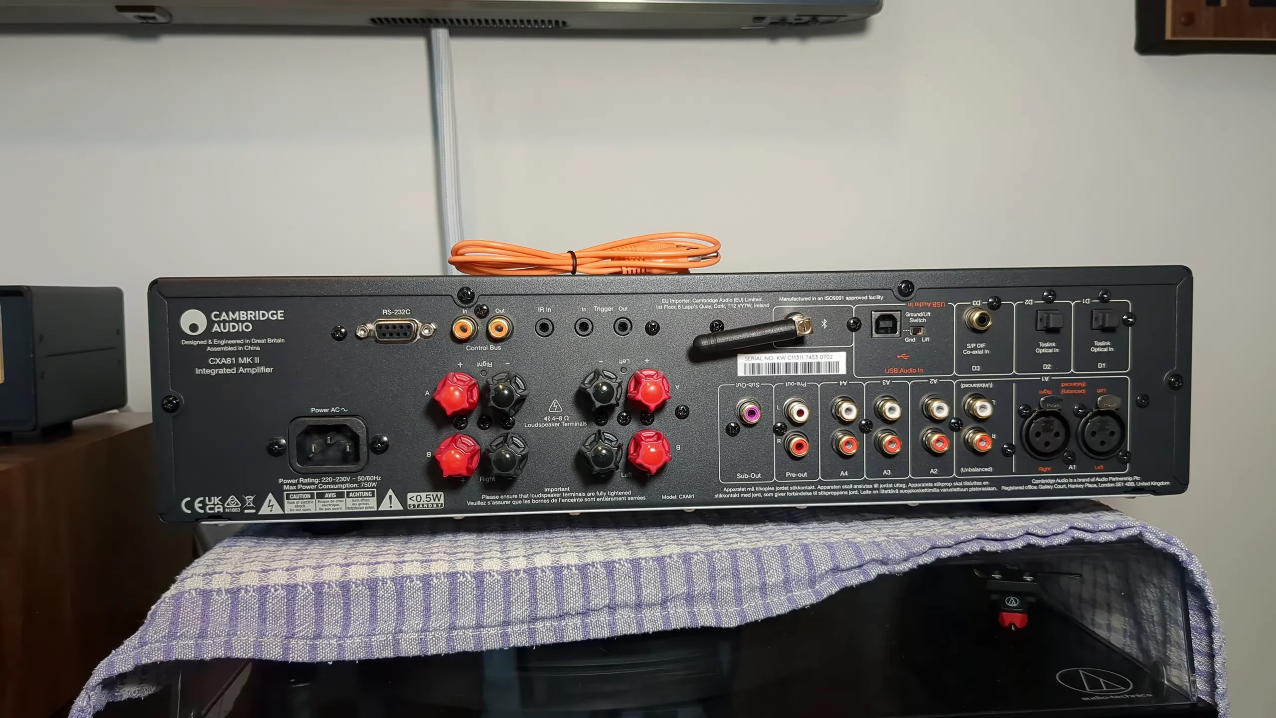 Cambridge Audio CXA81 Mk II back view