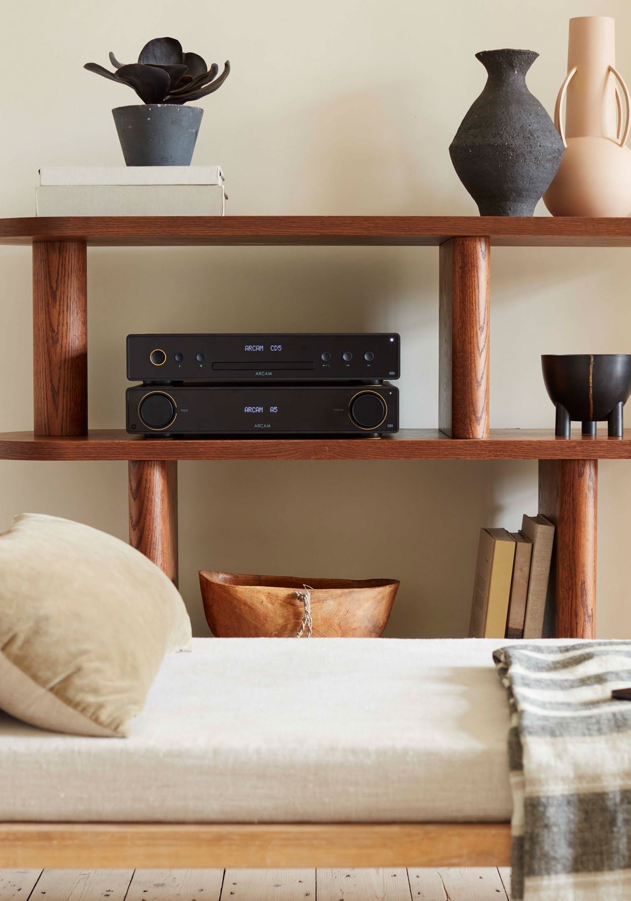 Arcam Radia CD5 in room, on shelf