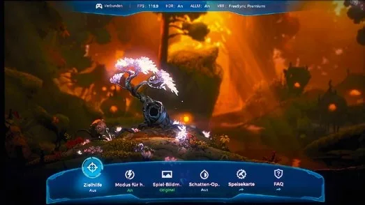 Gaming signals can be displayed in 4K 144Hz quality, and a Dolby Vision game mode is also available.