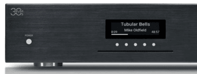 PURE PURISM: Simplicity dominates the front panel of the media player with its slot drive.