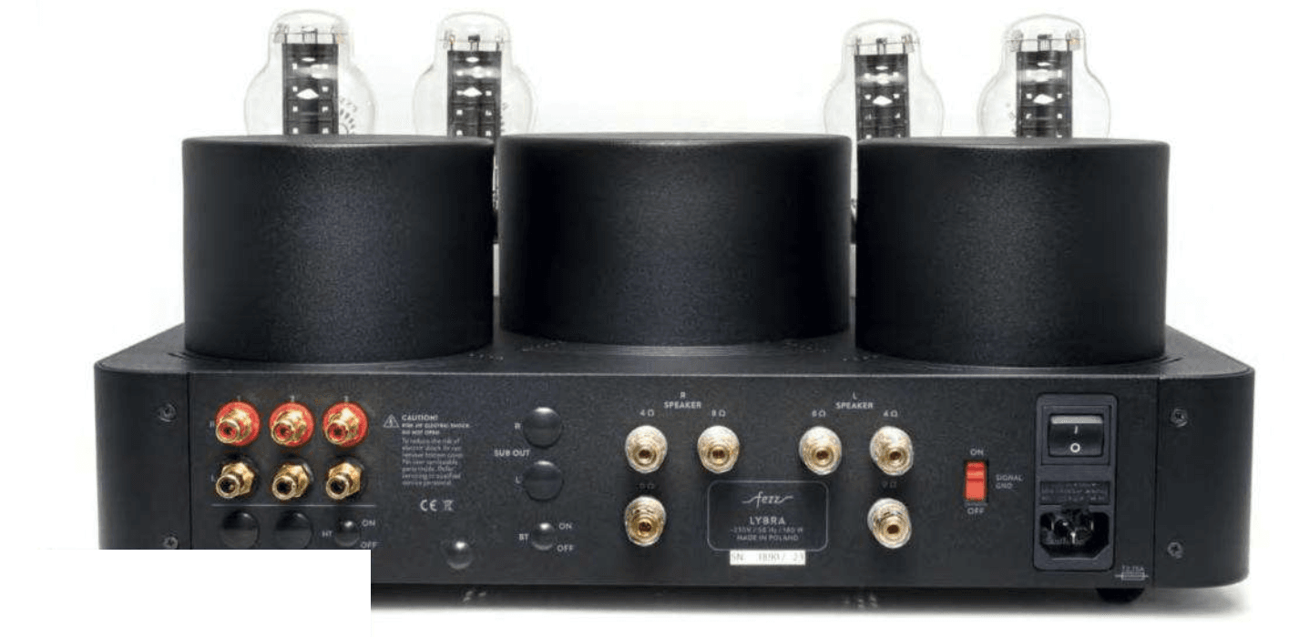 UPGRADEABLE: Fezz Audio optionally supplies a Bluetooth module and a subwoofer output for $261 each. The remote control (volume control only) is standard.
