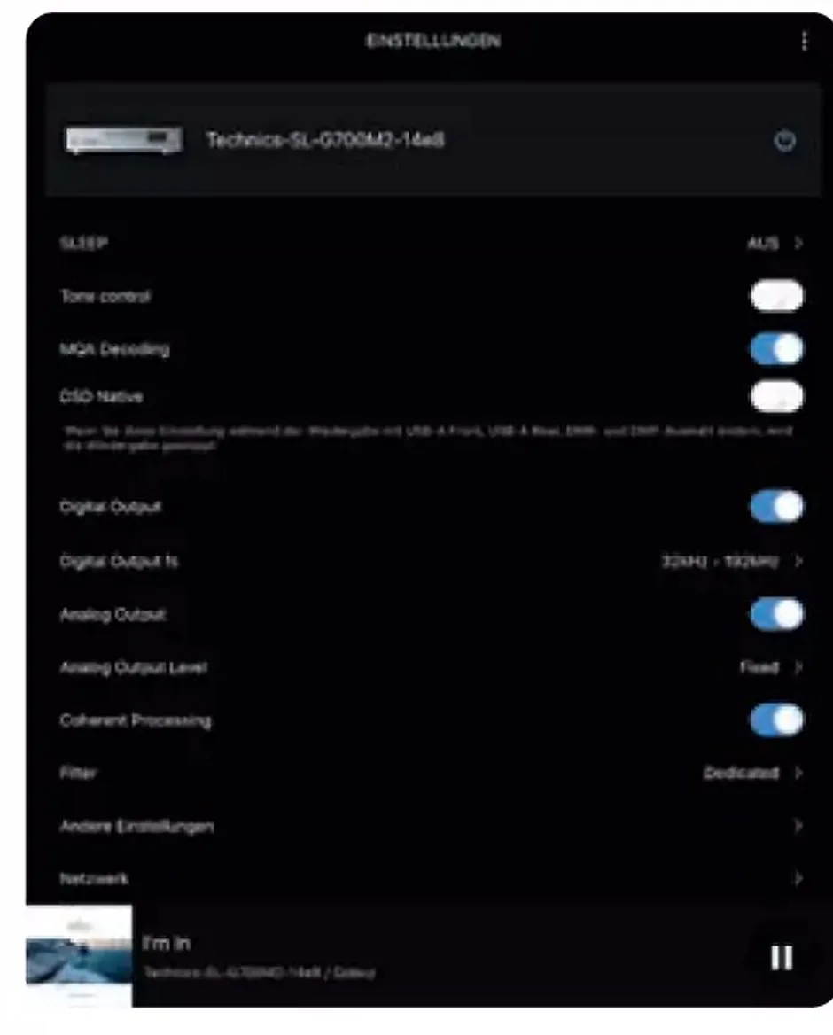 The new Technics app offers numerous functions.
