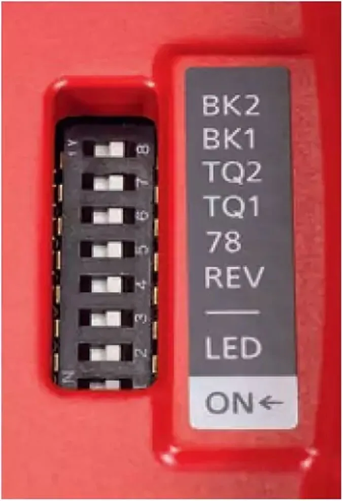 DIP switch settings under the platter.